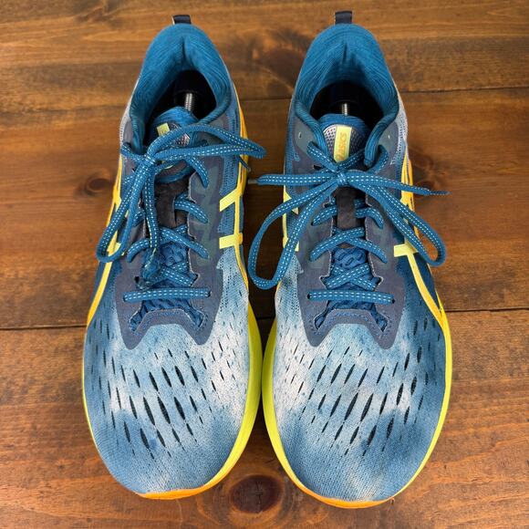 ASICS Novablast 2 Running Shoes Sneakers Deep Sea Teal Glow Yellow Men\'s 13 main image 9